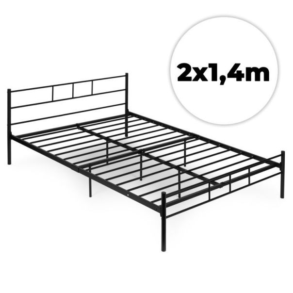MODERNHOME Krevet sa metalnim ramom 140x200 cm sa podnicom black frame - EP2994487