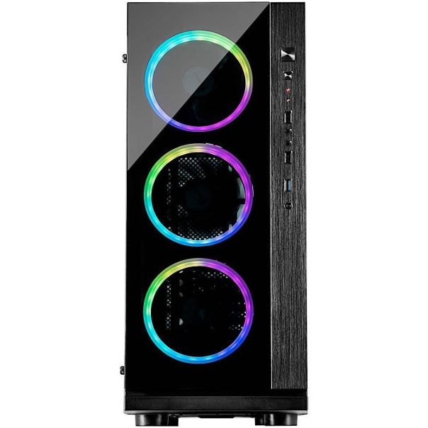INTERTECH Kućište Midi Inter-Tech W-III RGB Tower black I RGB - KT022