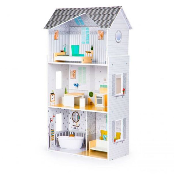 ECO TOYS Drvena kućica za lutke sa nameštajem Grace Residence - 8210-1-1-1