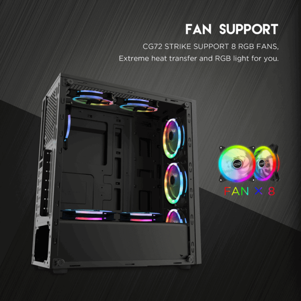 FANTECH Kućište CG72 CRNO - FT73180