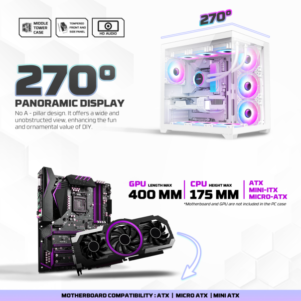 Kućište Gaming Fantech CG85 Lumina crno - 223251