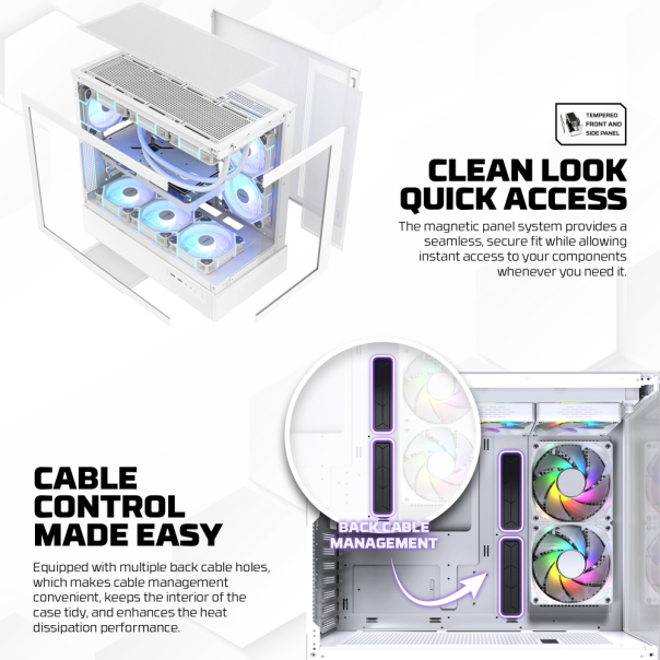 Kućište Gaming Fantech CG86 Lumina L crno - 223254