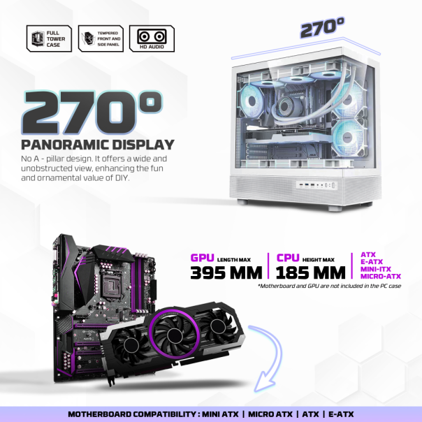 Kućište Gaming Fantech CG86 Lumina L crno - 223254