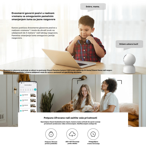 XIAOMI Smart Kamera C400, bela - 70060