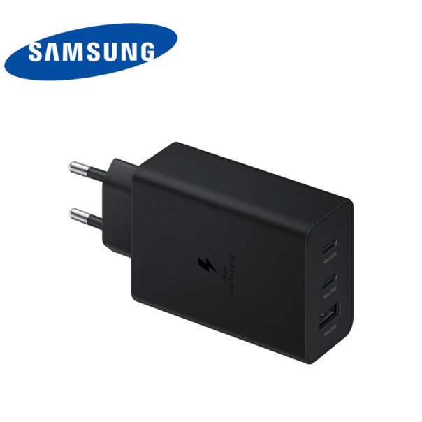Kućni punjač brzi Samsung 65W 1 x USB A+ 2 x Type-C (T6530) crni - T75170