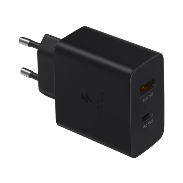 Kućni punjač Fast Charging Adapter Duo za Samsung PD 35W sa kablom Type-C na Type-C crni - 600937