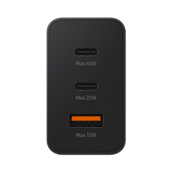 Kućni punjač Fast Charging Adapter Trio (USB-Cx2,USB-A) za Samsung PD 65W crni - 600944