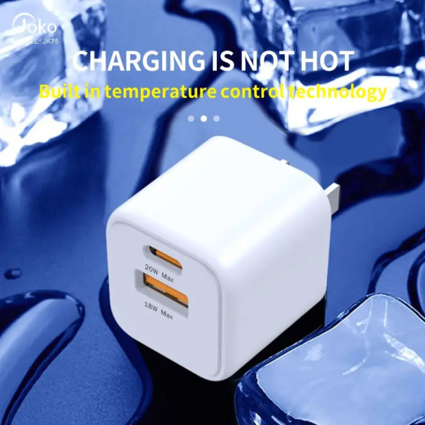 Kucni punjac KONFULON JK75, GaN, QC3.0 18W, PD 20W beli - 210925