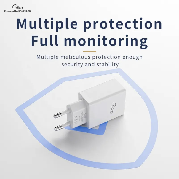 Kucni punjac KONFULON JK77 2.4A saType C kablom beli 1m - 205918