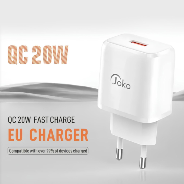 Kućni punjač KONFULON JK90+DC64 PD20W sa USB na iPhone lightning beli - 221847