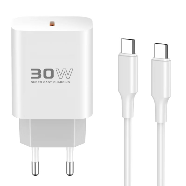 Kućni punjač KONFULON Joko C87C 30W sa kablom Type-C na Type-C beli 1m - 617550