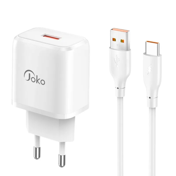 Kućni punjač KONFULON Joko JK90+DC65 PD 20W sa kablom USB na Type-C beli 1m - 615493
