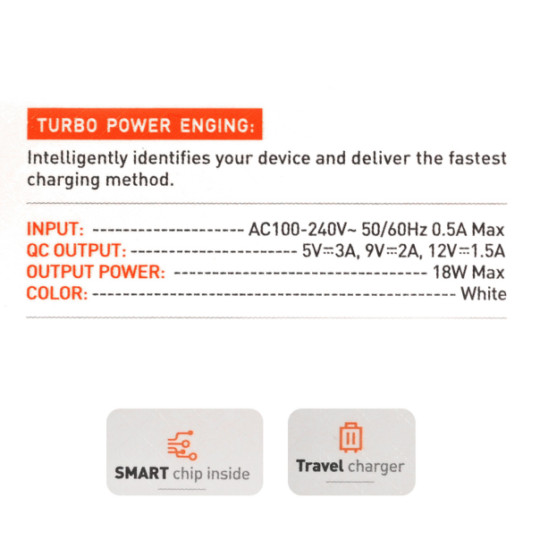 Kućni punjač LDNIO A1209Q QC3.0, 18W beli - 218361-1