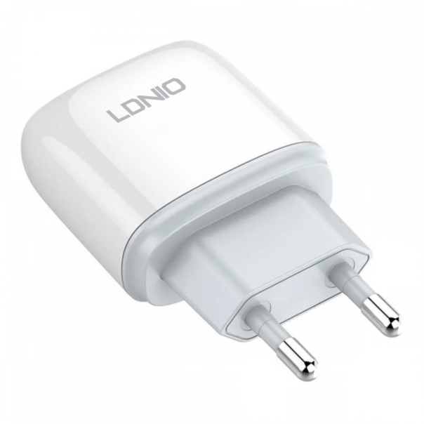 Kucni punjac LDNIO A1209Q QC3.0, 18W sa Type C kablom beli - 218364