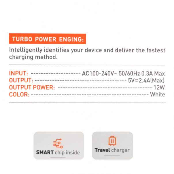 Kućni punjač LDNIO A2221 2xUSB, 12W beli - 218357-1