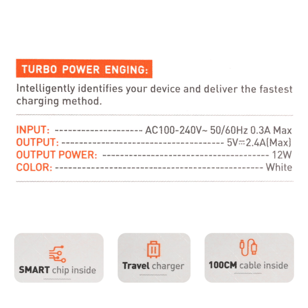 Kućni punjač LDNIO A2221 2xUSB, 12W sa Type C kablom beli - 218360-1