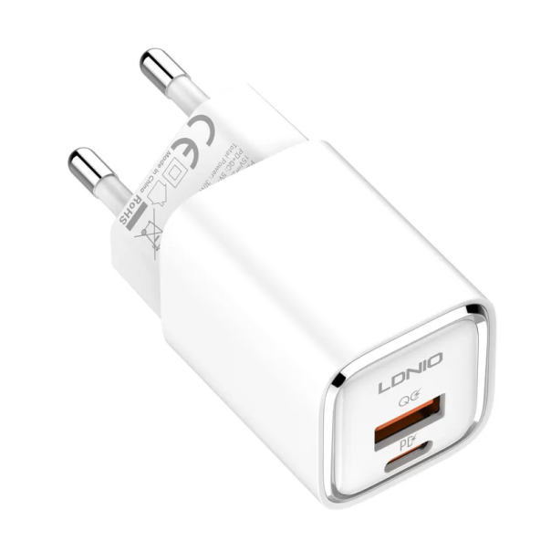 Kućni punjač LDNIO A2317C, 3.6A, QC3.0 18W, PD 30W sa Type C na Iphone lightning kablom beli - 206636