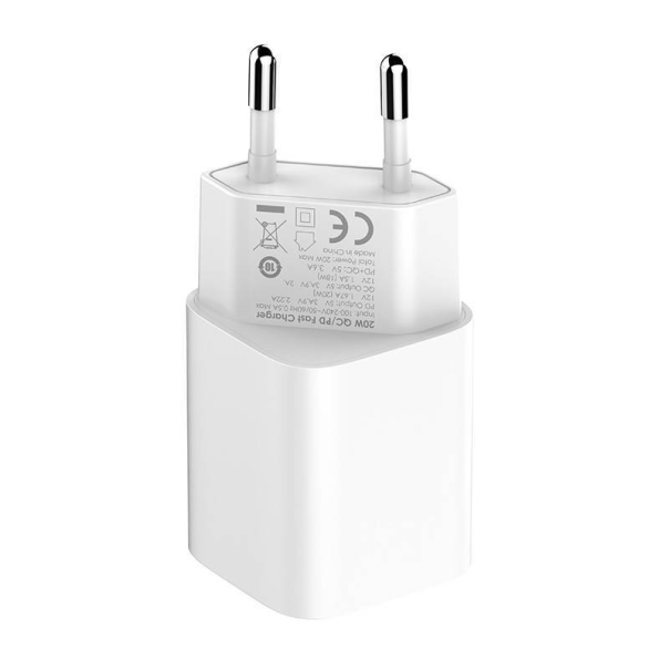 Kucni punjac LDNIO A2318C 20W PD Quick Charge 3.0 sa Type C na Type C kablom beli - 204560