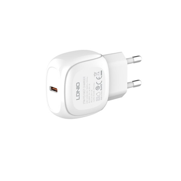 Kućni punjač LDNIO A1206C PD 27W sa kablom Type-C na iPhone Lightning beli 1m - 600653