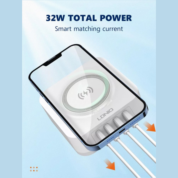 Kucni punjac LDNIO AW004 32W Desktop Wireless Quick Charge 3.0 + PD 30W beli - 204562