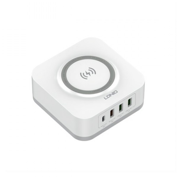 Kucni punjac LDNIO AW004 32W Desktop Wireless Quick Charge 3.0 + PD 30W beli - 204562