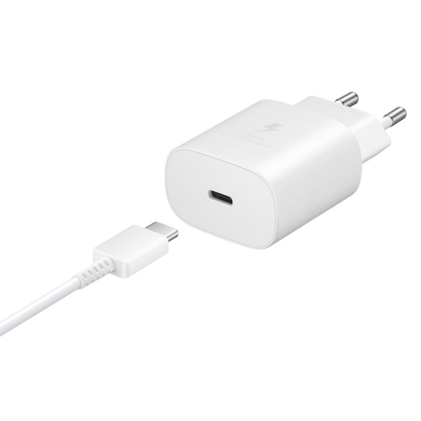 Kućni punjač PD 25W PPS HQ sa kablom Type-C na Type-C beli - 059646