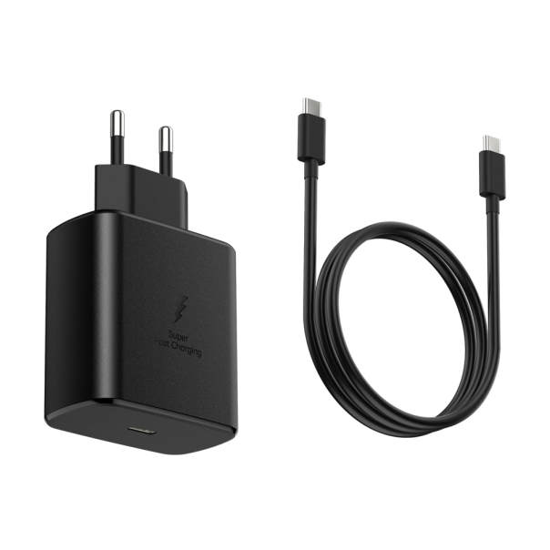 Kućni punjač PD Fast charger 45W za Samsung sa PD Type C kablom CE crni - 221121-1