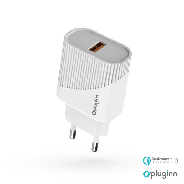 Kućni punjač Pluginn PI-D52S, QC3.0 18W sa Type C kablom beli CE - 206604-1