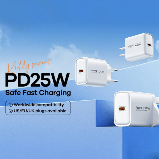 Kućni punjač REMAX Kiddy RP-U137 25W Fast Charger UE beli - 615387