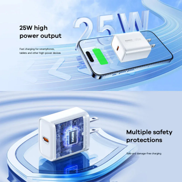Kućni punjač REMAX Kiddy RP-U137 25W Fast Charger UE beli - 615387