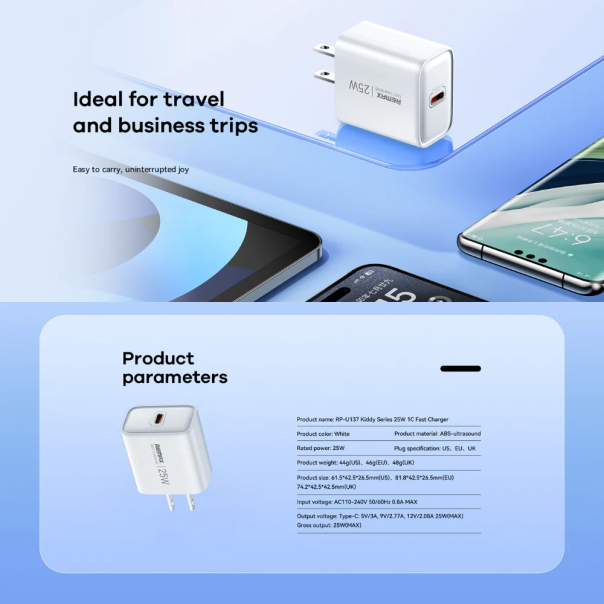 Kucni punjac Remax Kiddy Series 25W 1C Fast RP-U137 beli - 216813