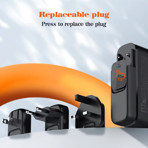 LDNIO Kućni punjač sa adapterima A6140C 3xQC3.0 (30W) 3xPD3.0 (100W) 140W Max Type C - Type C, crna - 215602