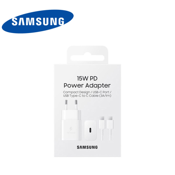 Kućni punjač Samsung 15W Type-C + kabel Type-C (EP-T1510) beli - T75163