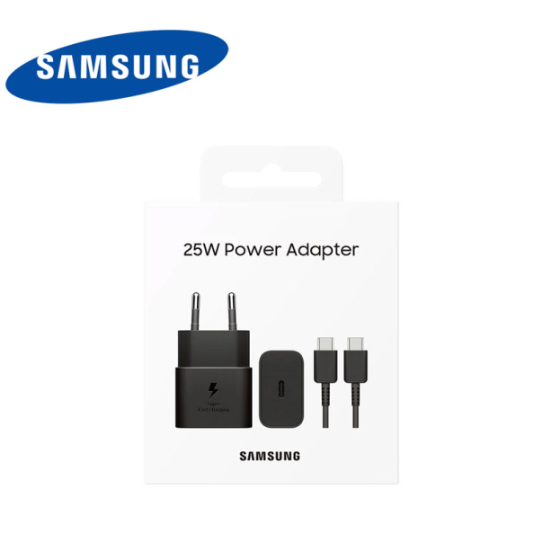 Kućni punjač Samsung 25W Type-C + kable Type-C (EP-T2510) crni - T75171