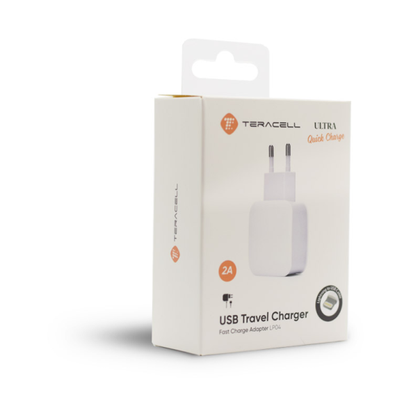 Kućni punjač Teracell Ultra Fast LP04 iPhone USB 2A Quick Charge QC 3.0 beli - 052971-1