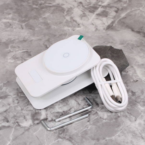 Kucni punjac Wireless 15W rotirajuci beli - 214212