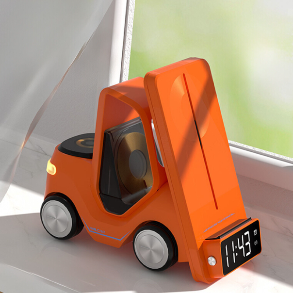 Kucni punjac Wireless 15W Viljuskar 5 u 1 narandzasti - 211124