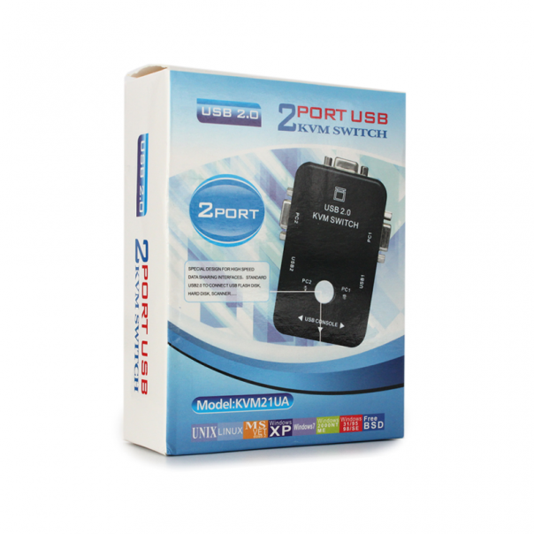 KVM switch 2 PC-a na isti monitor,miš,tastaturu JWD-SP27 - 802811