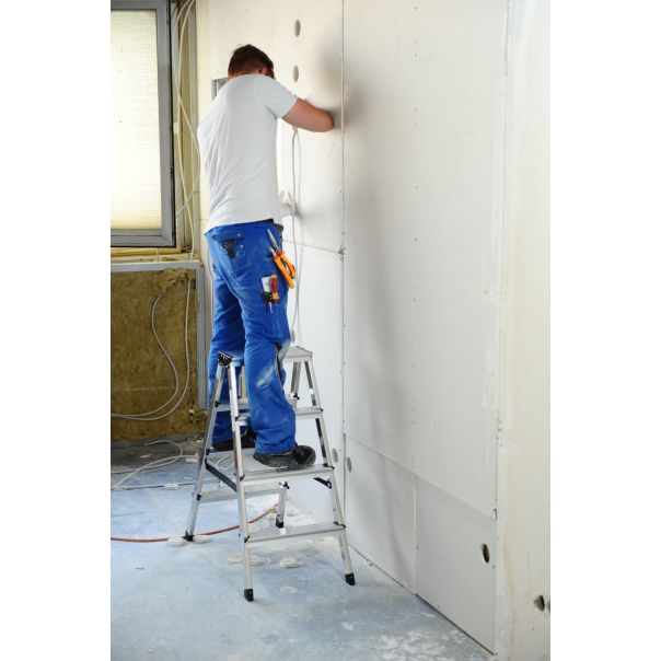 eHomeStorage Merdevine aluminijumske, dvostrane, 4 gazišta - KX2204B-LADDER