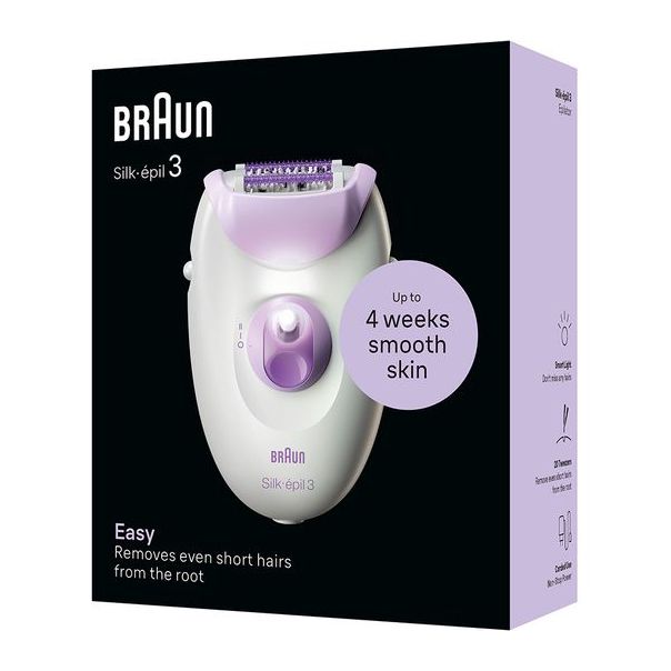 BRAUN Epilator SE3-000, bela/ljubičasta - 507335