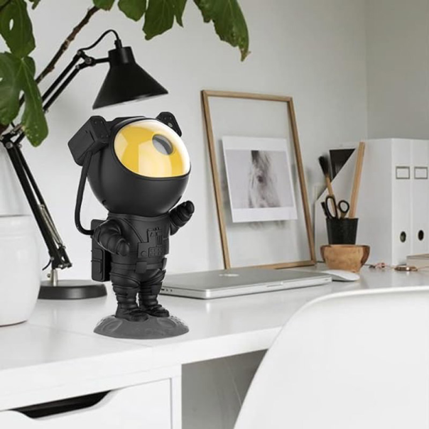 Lampa astronaut sa projektorom zvezdanog neba sa daljinskim crna - 609935