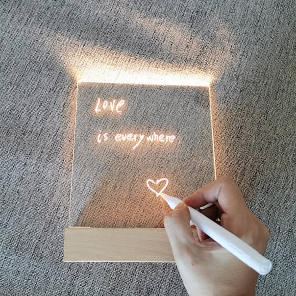 Lampa LED 3D sa olovkom kocka - 605944