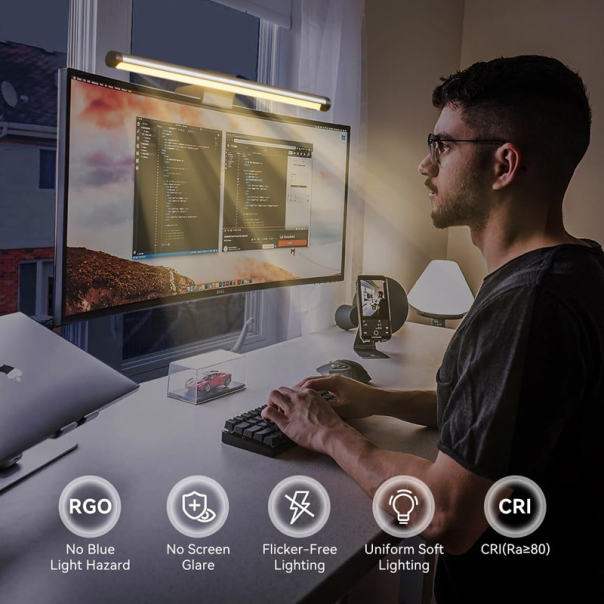 Lampa za monitor S3 Plus srebrna - 620084