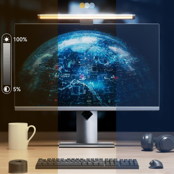 Lampa za monitor S3 Plus srebrna - 620084