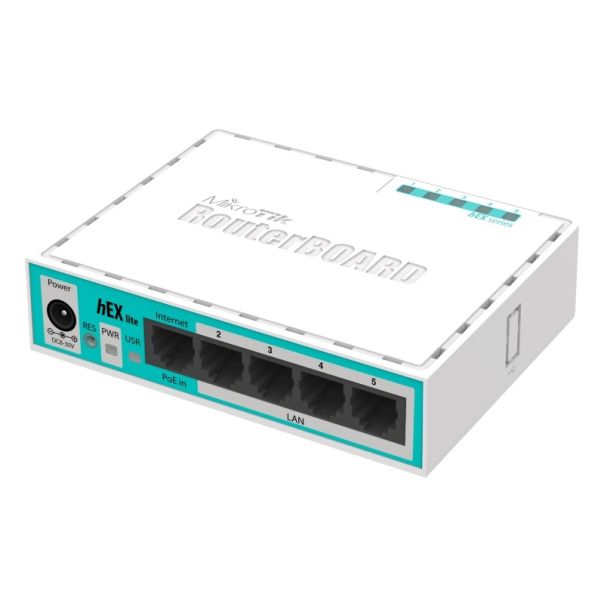 MIKROTIK (RB750R2) heX LITE, RouterOS L4, ruter - LAN01413