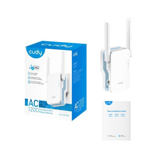 CUDY RE1200 1200Mbps Wi-Fi Range Extender - LAN02941