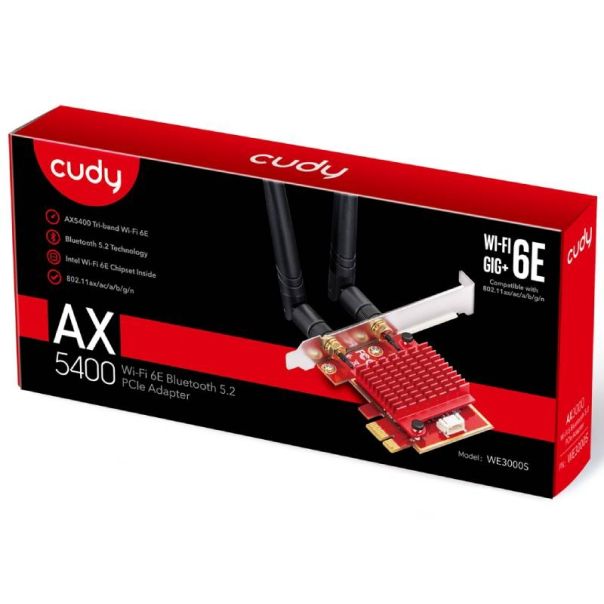 CUDY WE3000S AX5400 Tri-Band Wi-Fi 6 PCI Express Adapter mrežna karta - LAN02946