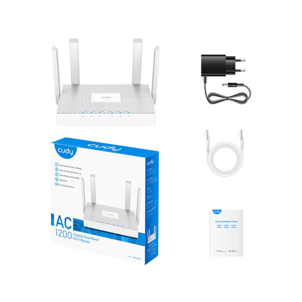 CUDY Ruter WR1300E AC1200 Gigabit Wi-Fi Mesh - LAN03628