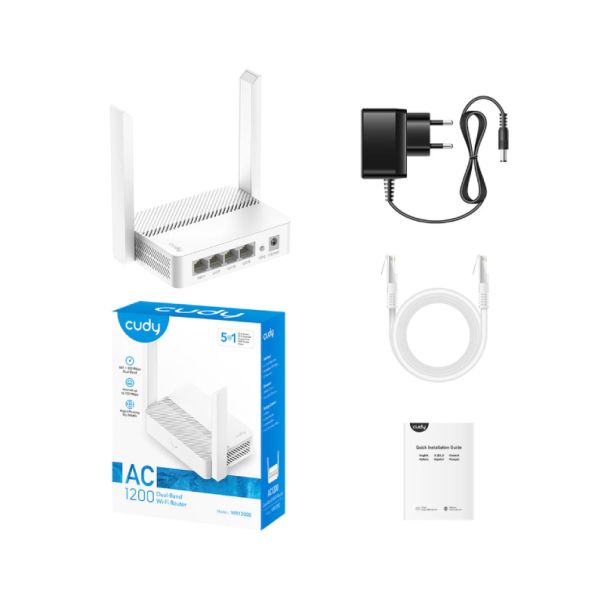 CUDY WR1200E AC1200 Dual Band Smart Wi-Fi ruter - EP2179369