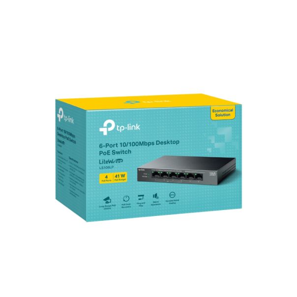 TP LINK LS106LP(UN) 6-port 10/100mbps Desktop switch - EP2699772